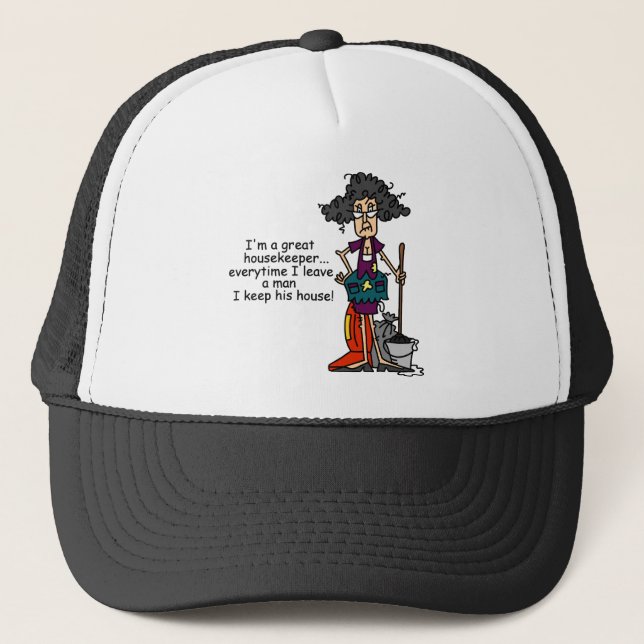 Housekeeper Humor Trucker Hat (Front)