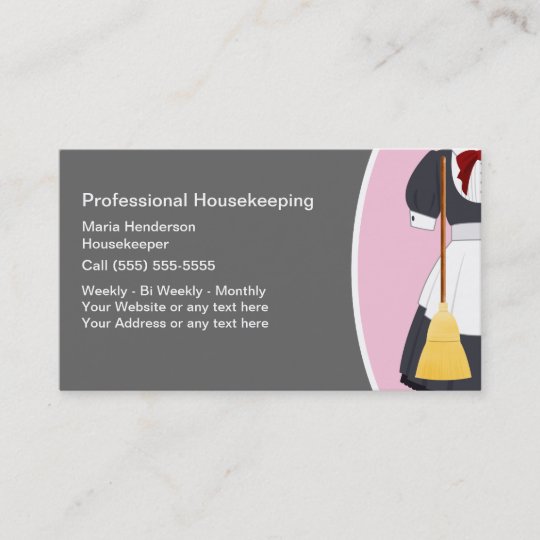 Housekeeper Maid Business Cards