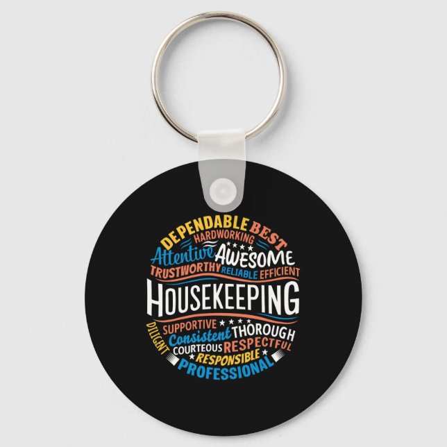 Housekeeping Appreciation Gifts Environmental Serv Keychain (Front)