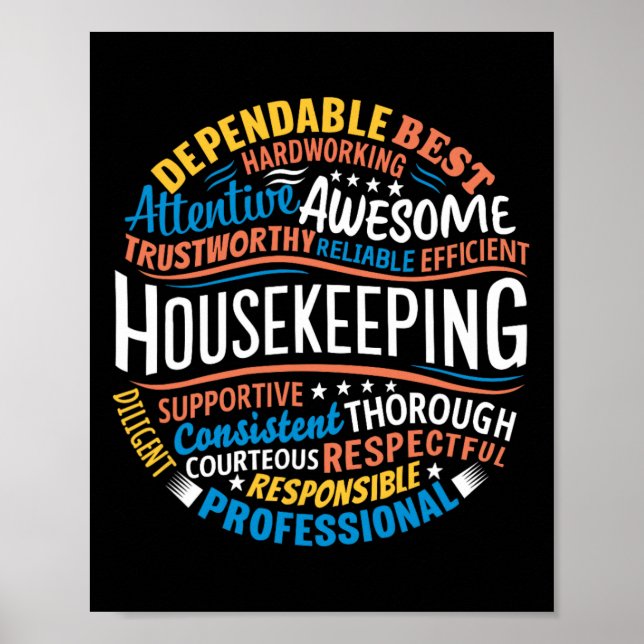 Housekeeping Appreciation Gifts Environmental Serv Poster (Front)