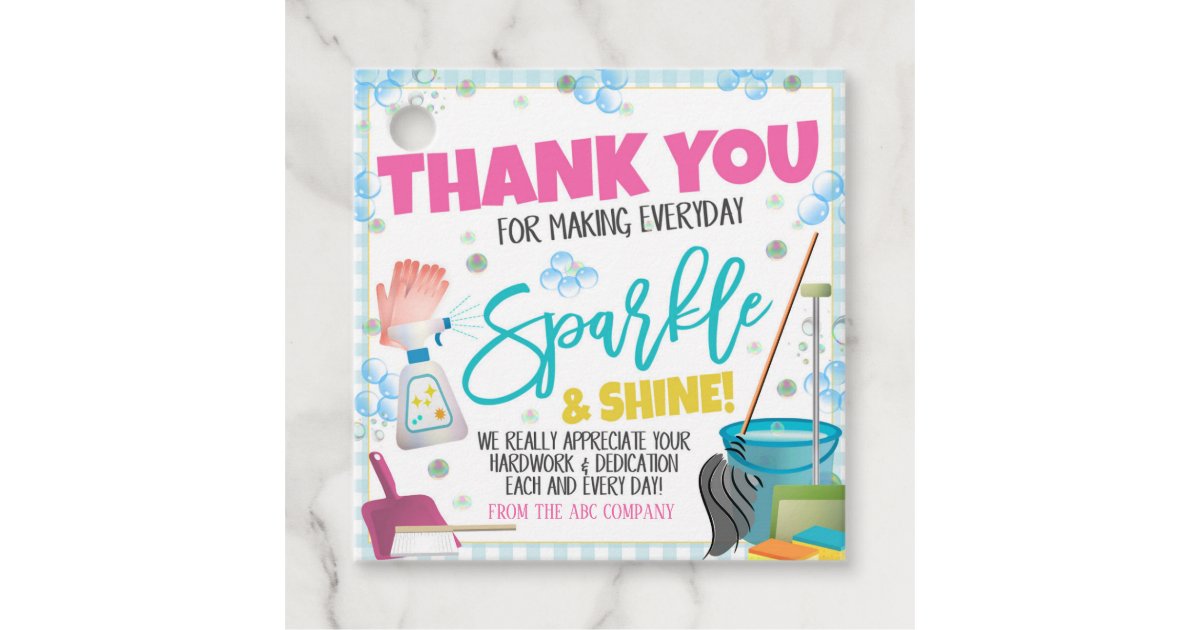 Housekeeping Appreciation Week Gift Tag Zazzle