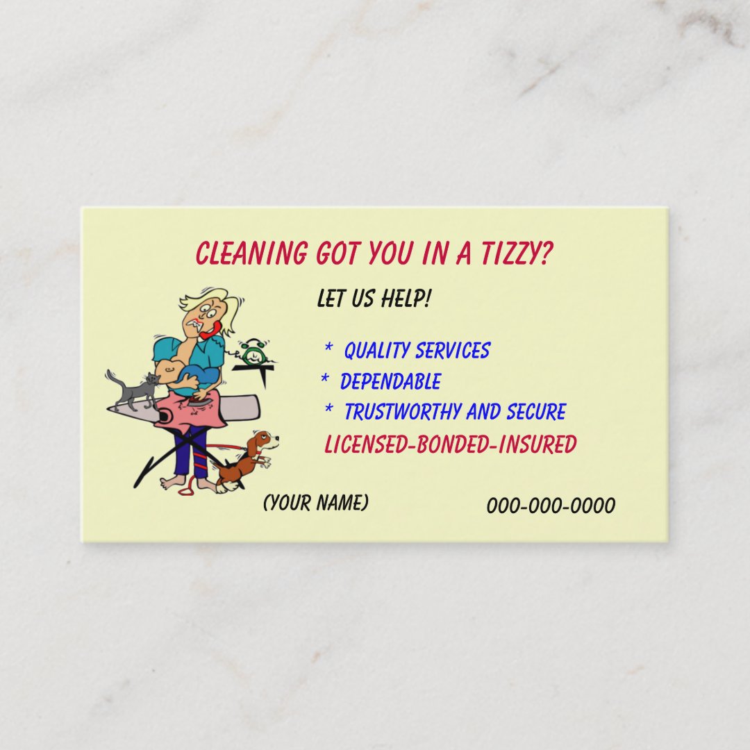 Housekeeping Business Card Zazzle