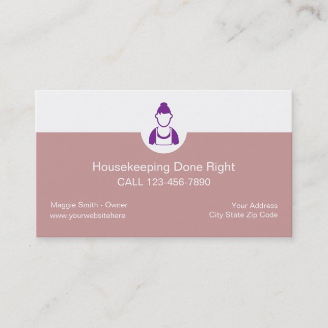 Housekeeping Business Cards (Front)