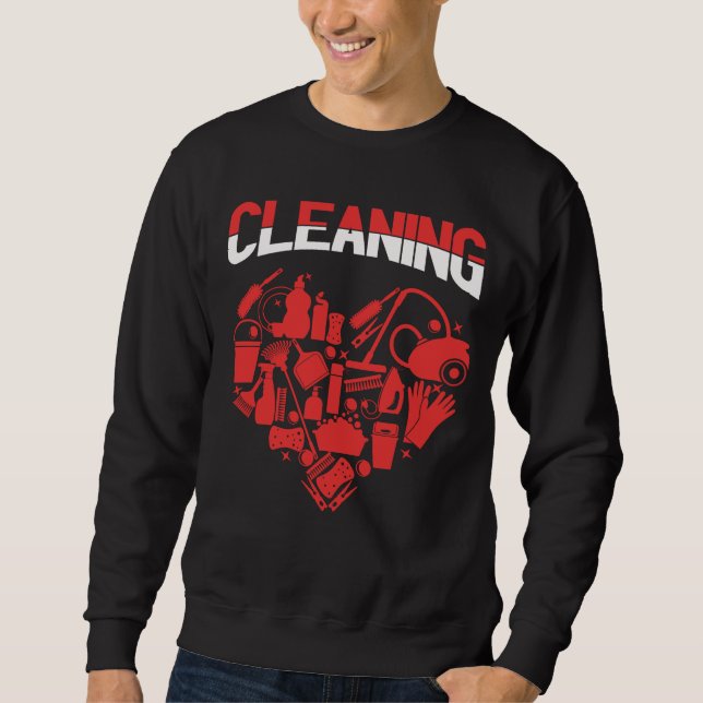 Housekeeping Cleaning Heart Vacuum Cleaner Houseke Sweatshirt (Front)