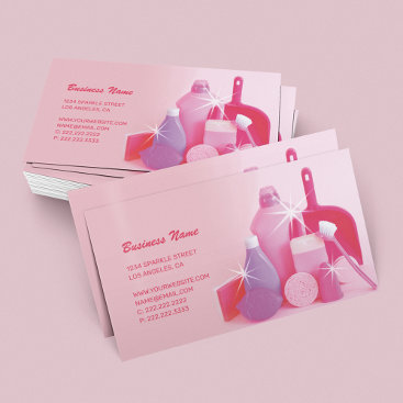 Housekeeping Cleaning Service Business Card