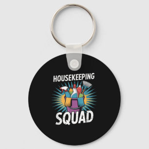 Housekeeping Cleaning Team Hotel Staff Housekeepin Keychain