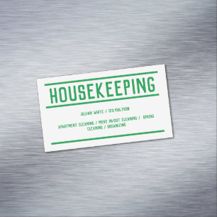 Housekeeping Custom QR Business Card Magnet