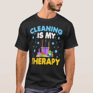 Housekeeping Housekeeper Cleaning Is My Therapy T-Shirt