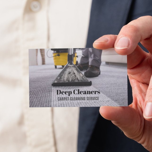 Housekeeping Housekeeper Floor Carpet Cleaning Business Card (Creator Uploaded)