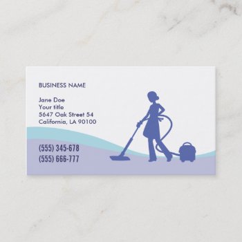 Housekeeping & Maid Business Card Template by ArtbyMonica at Zazzle