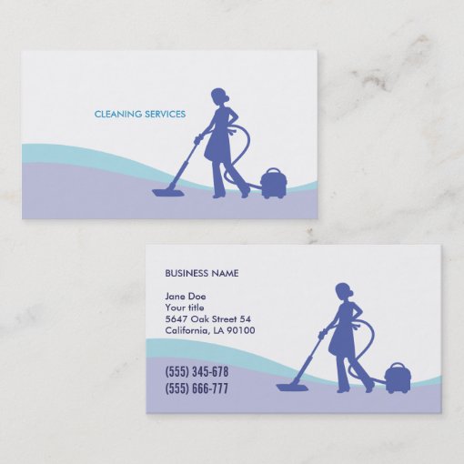 Housekeeping & Maid Business Card Template | Zazzle