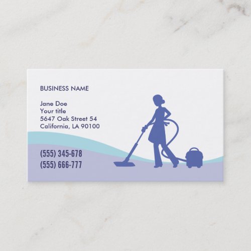 Housekeeping &amp; Maid Business Card Template