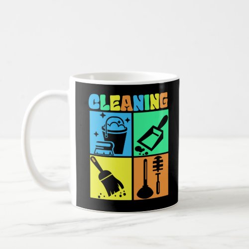 Housekeeping Retro Housekeeper Cleaning Coffee Mug