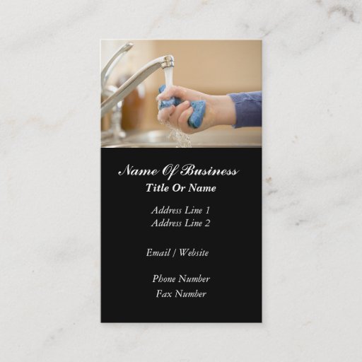 Customizable Housekeeping Services Business Card