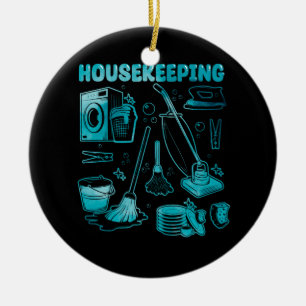 Housekeeping Squad Cleaner Cleaning Housekeeper Ro Ceramic Ornament