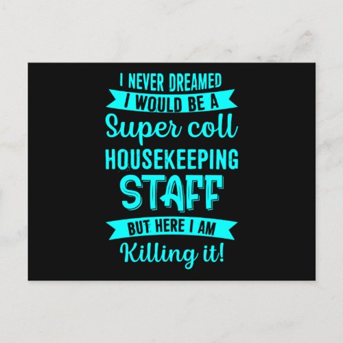 Housekeeping Staff Housekeeper Cleaning Lover Grap Invitation Postcard