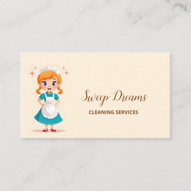 Housemaid  Housekeeper Business Card (Front)