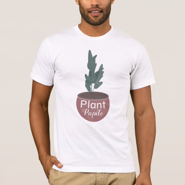 Houseplant Masculine Men Botanical Art T-Shirt (Front)
