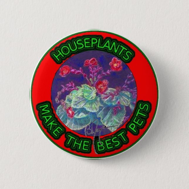 Houseplant Pets Button (Front)