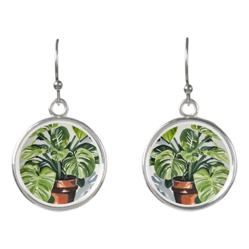 Houseplant Plant Lover Boho Gift Jewelry Earrings