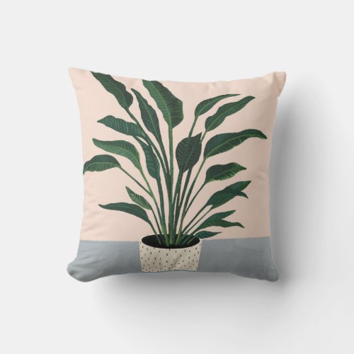 Houseplant Throw Pillow