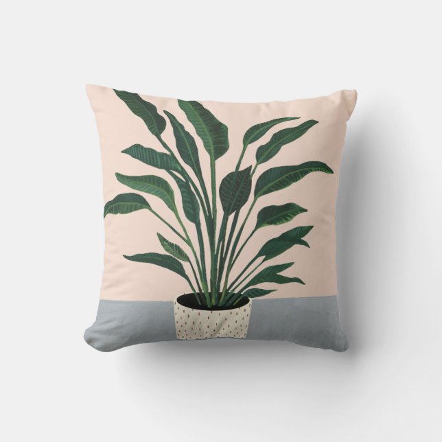 Houseplant Throw Pillow (Front)
