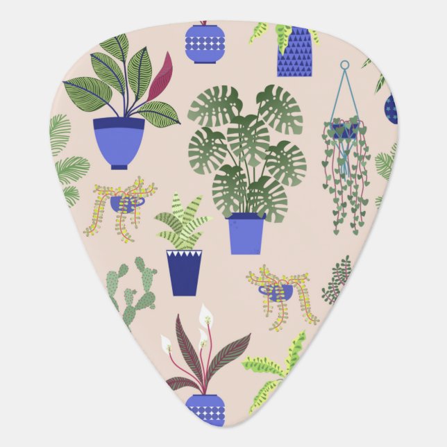 Houseplants Cactus Succulent Indoor Gardening Guitar Pick (Front)