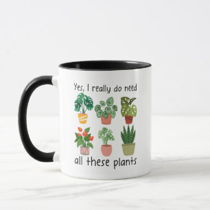 Houseplants Coffee Mug for Plant Mom or Plant Dad