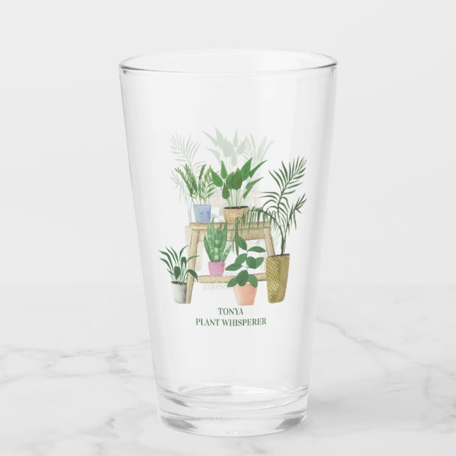 Houseplants - Green Thumb - Monogram Glass (Front)