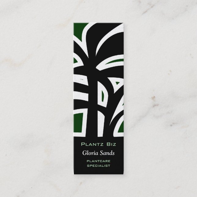 Houseplants Horticulture Green Mini Business Card (Front)