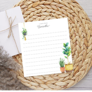 Houseplants Plant Lover Personalised Lined  Notepad