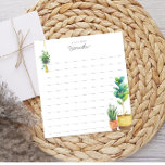 Houseplants Plant Lover Personalized Lined  Notepad<br><div class="desc">These beautiful notepads feature watercolor houseplants and your custom text.</div>