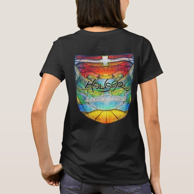 HOUSER - DARK WOMEN'S T (TEXT FRONT, CREST BACK) T-Shirt (Back)