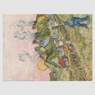 Houses and Figure by Vincent van Gogh Tissue Paper