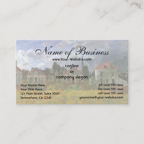 Houses at Argenteuil by Claude Monet Business Card