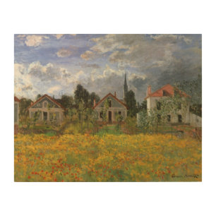 Houses at Argenteuil by Claude Monet, Vintage Art