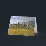 Houses at Argenteuil by Claude Monet, Vintage Art Card<br><div class="desc">Houses at Argenteuil (1873) by Claude Monet is a vintage impressionism fine art architectural painting. Blooming flowers in a floral spring meadow on a cloudy day in the little village of Argenteuil, France. A row of residential houses next to a farmers field. About the artist: Claude Monet was a founder...</div>