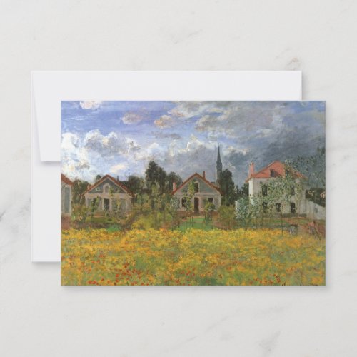 Houses at Argenteuil by Monet, Change of Address Personalized Invitations
