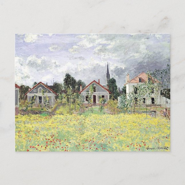 Houses at Argenteuil Claude Monet   Postcard (Front)