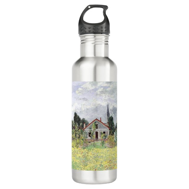 Houses at Argenteuil Claude Monet   Stainless Steel Water Bottle (Front)
