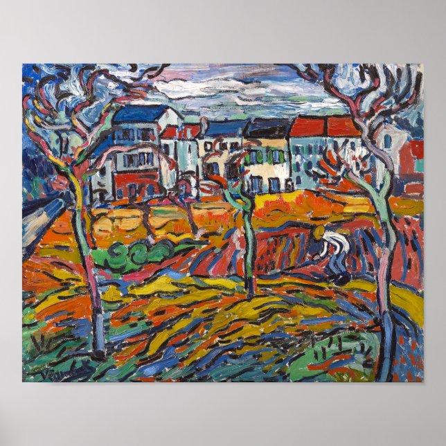 Houses at Chatou | Maurice de Vlaminck | Poster (Front)