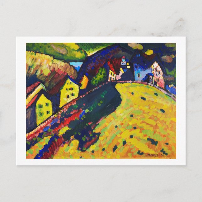 Houses at Murnau, Wassily Kandinsky Postcard (Front)