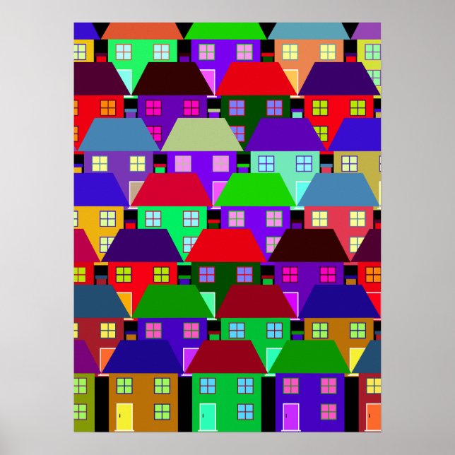 HOUSES COLORFUL HOME COMMUNITY  POSTER (Front)