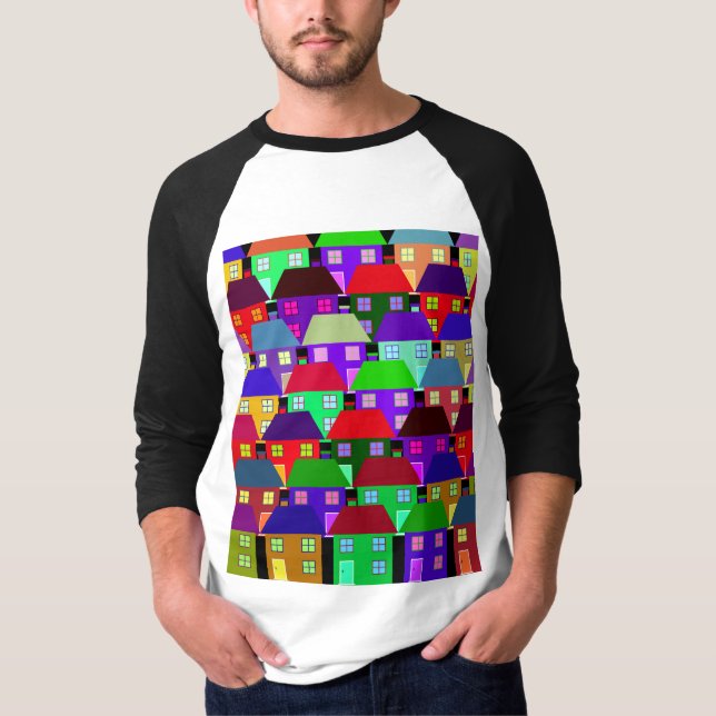 HOUSES COLORFUL HOME COMMUNITY   T-Shirt (Front)