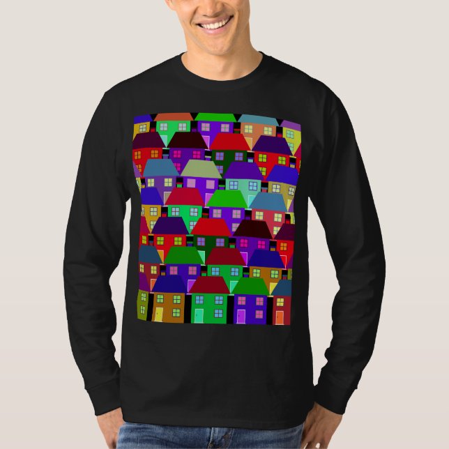 HOUSES COLORFUL HOME COMMUNITY   T-Shirt (Front)