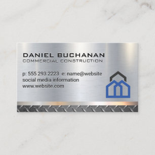 Houses   Construction Material Metal Steel Business Card