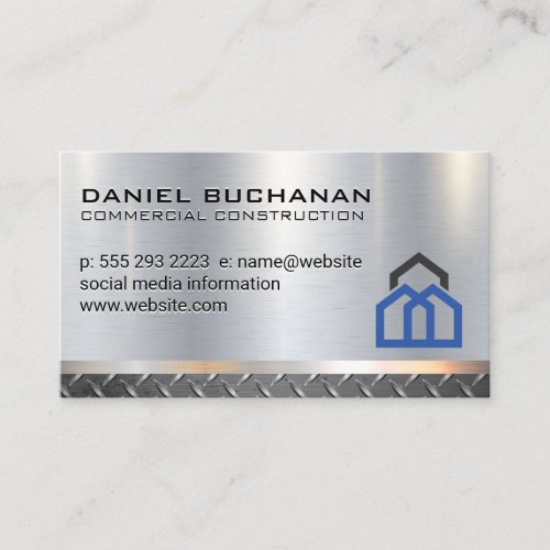 Houses  Construction Material Metal Steel Business Card