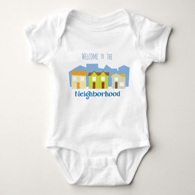 Houses In A Row Baby Bodysuit (Front)