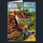 Houses in Auvers by Vincent van Gogh<br><div class="desc">Houses in Auvers by Vincent van Gogh is a vintage fine art post impressionism architectural painting featuring country cottages with thatched roofs and a road leading into the town of Auvers, France. About the artist: Vincent Willem van Gogh was a Post Impressionist painter whose work was most notable for its...</div>