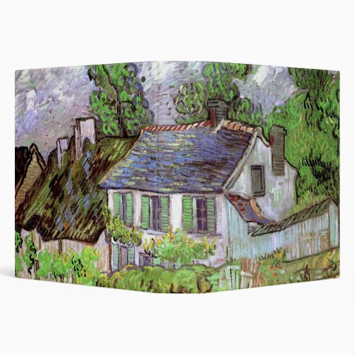 Houses in Auvers by Vincent van Gogh 3 Ring Binder